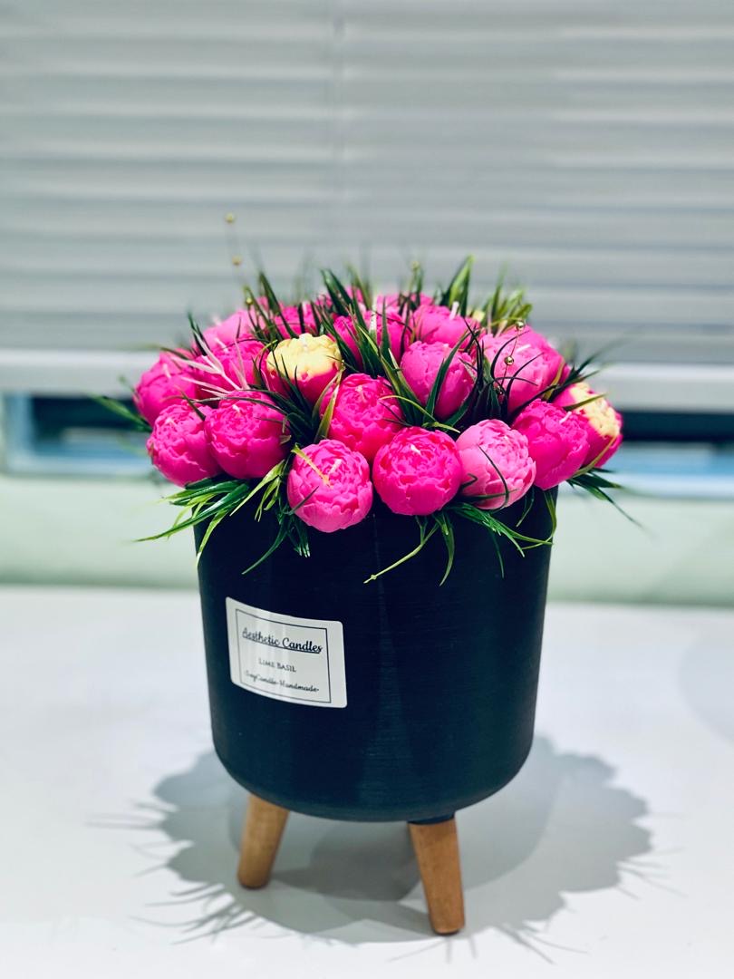 Lime Basil Peony Planter